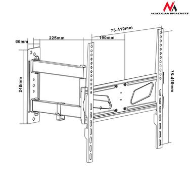 Настінний кронштейн Maclean MC-711 для телевізорів 26