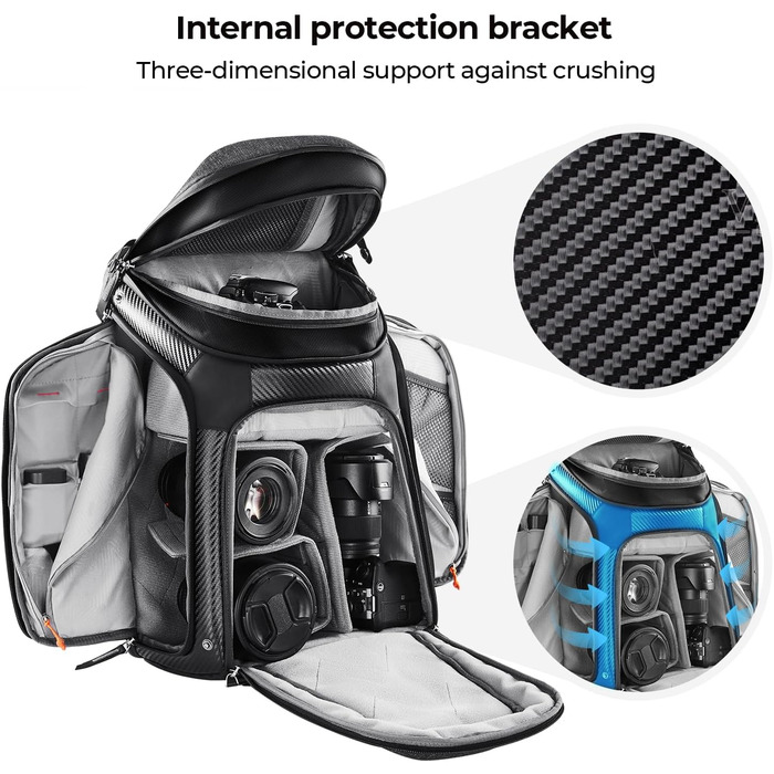 Водонепроникний рюкзак для камери K&F Concept, для 2 камер та 15.6