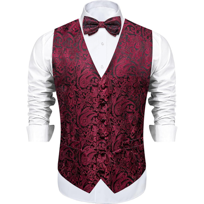 Шарф Paisley Rotes Paisey (S) червоно-чорний візерунок