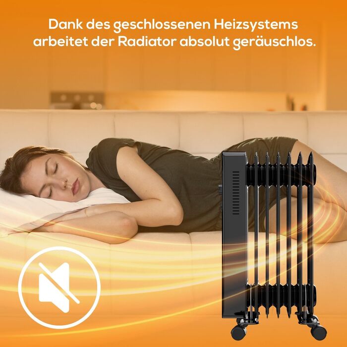 Масляний радіатор Tronitechnik® TT-OR 311: 1500 Вт, 3 режими, термостат, захист від перегріву, чорний