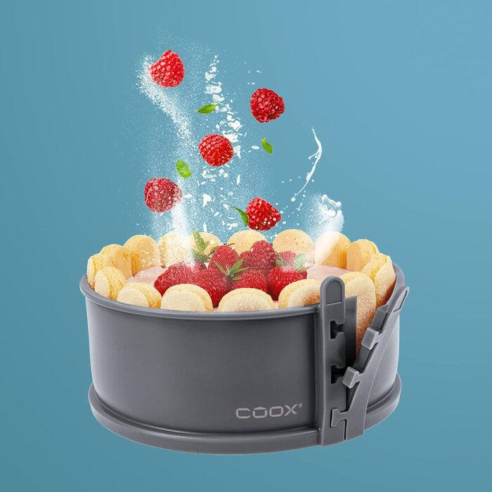 Форма для випічки Coox Springform з скляним дном 18 см сірого кольору для сервірування та нарізання