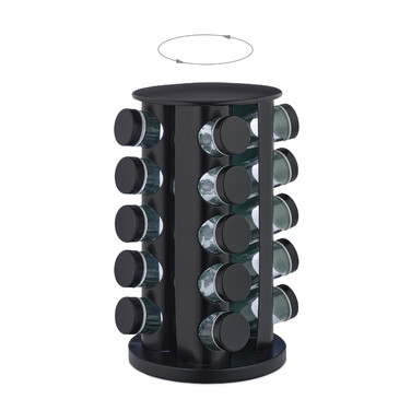 Relaxdays Spice Carousel with 20 Jars