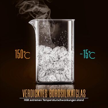 Френч-прес KICHLY 1000 мл: портативна кавоварка з нержавіючою сталлю та потрійним фільтром