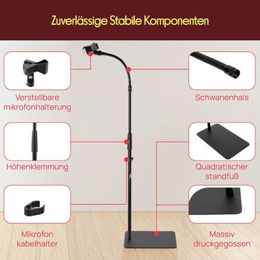 Мікрофонний стійка Pyle – універсальна, регульована (85-153 см)