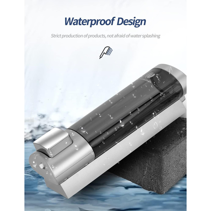 Ручний дозатор мила CHUANGDIAN, настінний, 200 мл, білий, сріблястий