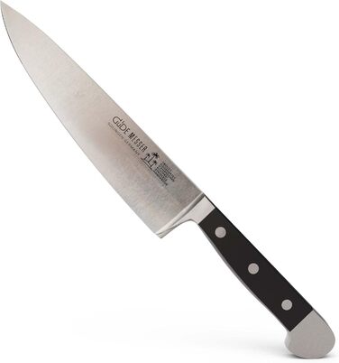 Кухонний ніж GÜDE Solingen Alpha, 21 см, кований, POM, чорний, ручна робота, Німеччина