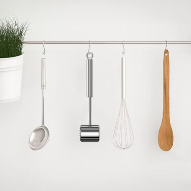 Металевий молоток для відбивання м'яса з нержавіючої сталі 304, 27 см, для відбивання шніцелів, стейків, яловичини, молоток для м'яса, двосторонній, срібний, для миття в посудомийній машині