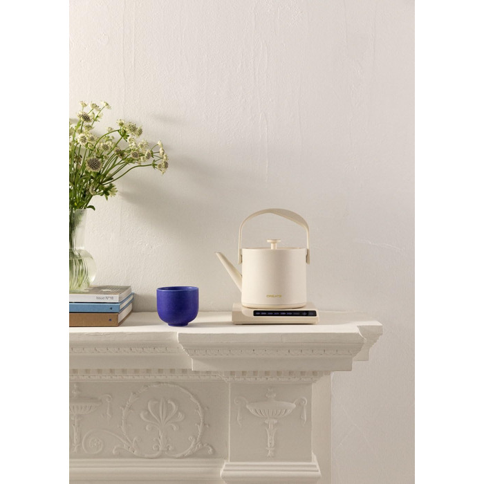 HATTORI Studio 0.5L Electric Kettle - White, Keep Warm, Safety System, Thermostat, Digital Display, Temperature Indicator, 880W