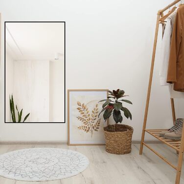 Дзеркало Boromal Spiegel чорне 100x60 см з металевим каркасом для ванної кімнати, туалетного приміщення, спальні