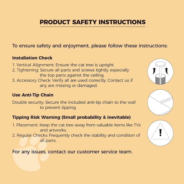 Котячий комплекс PAWZ Road з драбиною до стелі, регульований, 216-273 см, з гамаком та будиночком, страховий ремінь, бежевий