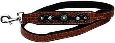 MICHUR Lakota Dog Lead, Leather, Flat Lead, Leather Lead Dog, MATCHES Lakota Collar, Brown, Leather Size (approx.) 150x2.5cm