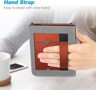 Чохол Fintie для Pocketbook Touch HD 3 / Touch Lux 5/4 / Basic Lux 4/3/2 та Pocketbook Color: з підставкою, кишенями, петлею та авто-ввімкненням/вимиканням (Колір: Z - Sattelbraun)