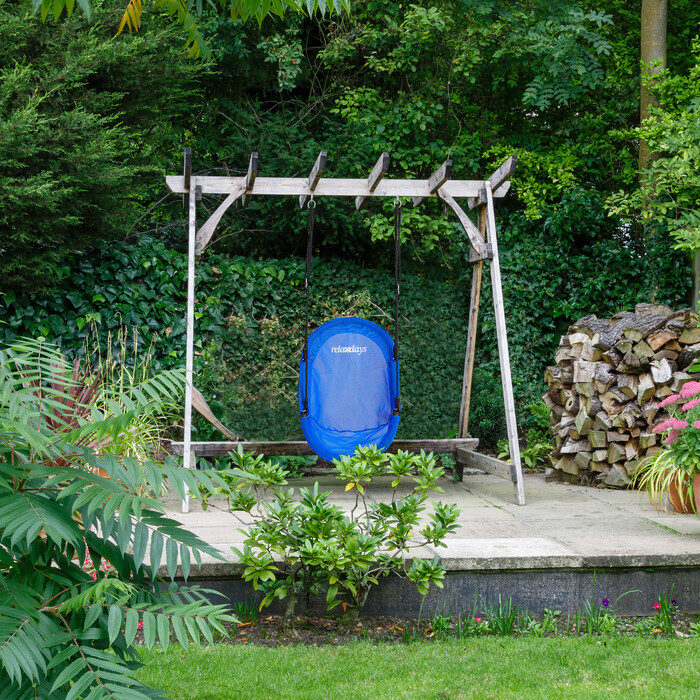 Relaxdays Nest Swing Blue