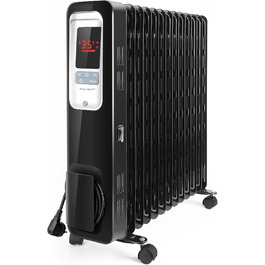 Електричний масляний радіатор Aigostar Oil Monster 33JHH - 2500W з LCD-дисплеєм, 13 ребер, термостатом та дистанційним керуванням