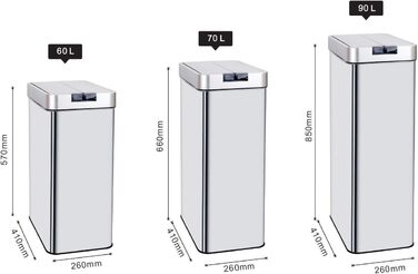 Автоматичний сміттєвий бак SILVERLAKE (70 л) з Європейським сертифікатом