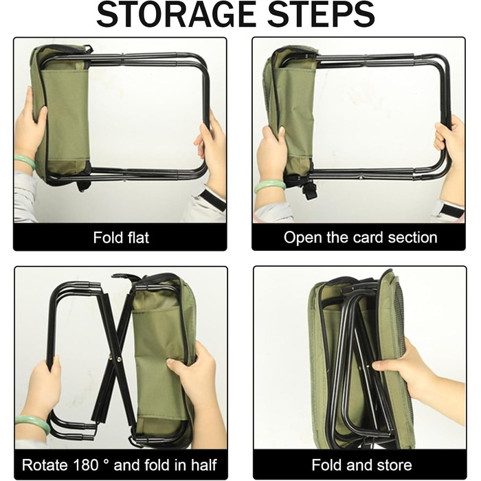 Складаний туристичний стільчик-рюкзак: легкий, компактний, міцний (до 120 кг). Чорний, 31 см. Ідеально для риболовлі, пікніків та відпочинку на природі.