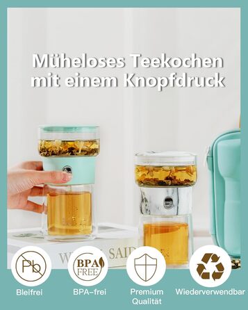 Чайник ZENS Klein Solo для заварювання листового чаю, 200 мл, блакитний (09)