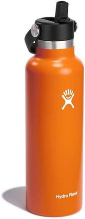 HYDRO FLASK - 21oz (621ml) Water Bottle with Straw Lid - Vacuum Insulated, Reusable Stainless Steel Bottle - Leak-Proof Lid - Hot & Cold - Small Opening - Mesa