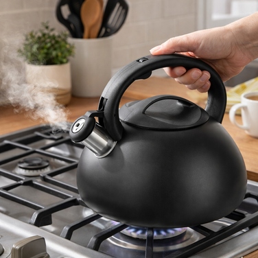 Класичний сталевий чайник Hoffner, 2,5 л, чорний