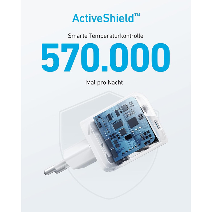 Зарядний пристрій Anker USB-C, 33W, 2 порти USB-C, для iPhone 17/Pro/Pro Max/iPhone Air/16/15, Pixel, Galaxy, iPad/iPad mini