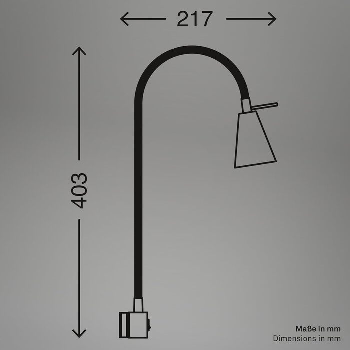 Світлодіодна настінна лампа Briloner з регульованим кріпленням, GU10 4.7W, 400lm, тепле біле світло, чорна. Лампа для читання, нічник, бра.
