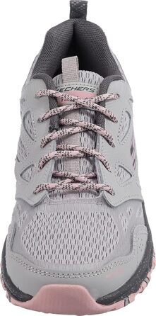 Дитячі кросівки Skechers 40 EU сірі зі шкіри та сітчастої тканини з рожевою окантовкою