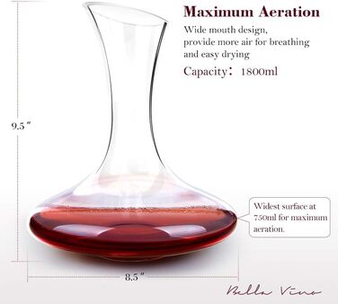 Bella Vino Decanter (1200 ml) (clear 2, 1800 ml)