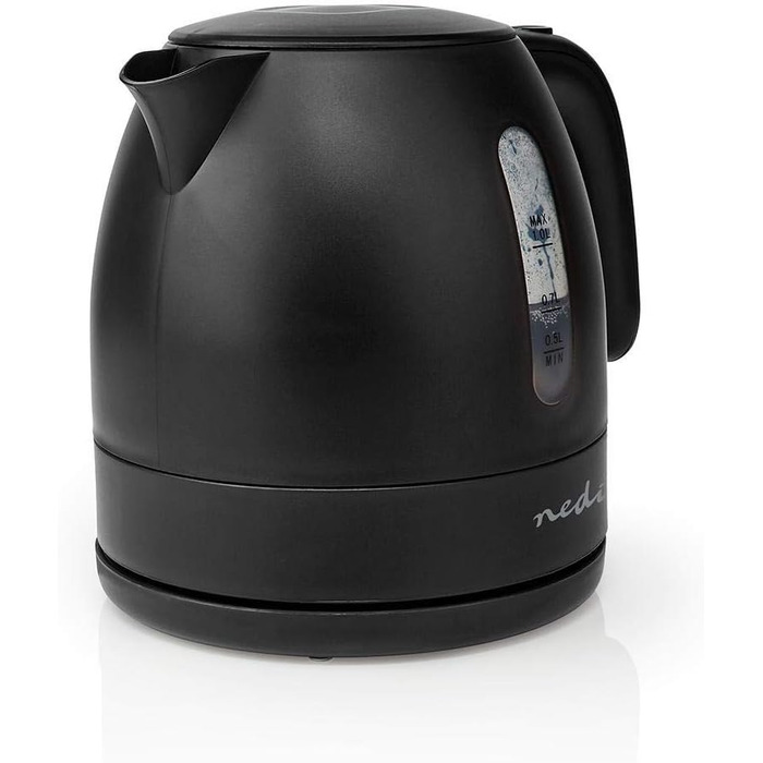 Чайник електричний 1.0 л, пластик, чорний, поворотний на 360°, прихований нагрівальний елемент, Strix Controller, захист від перегріву, колір синій