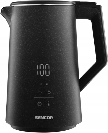 Електричний чайник Sencor SWK0600, 2200 Вт, 1.7 л, з регулюванням температури, чорний