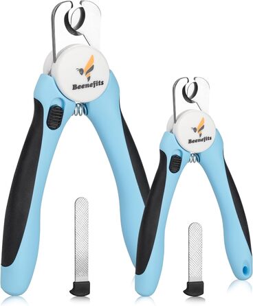 Кусачки для собак великих та середніх порід - професійні кусачки для догляду за нігтями з нержавіючою сталлю, ергономічна ручка TPE, захист від розлітання уламків