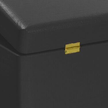 Large Wooden Box with Lid - All-Purpose Wooden Box - Storage Box | Toy Chest - Gift Packaging | Decorative Box for Crafts FSC® (Black, approx. 40 x 30 x 24 cm | XL)