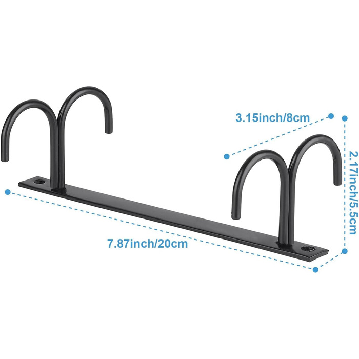 Тримач для чашок під шафу FOMANSH: 12 гачків для кухні, підставка для чашок, кавових горнятків, білий/чорний