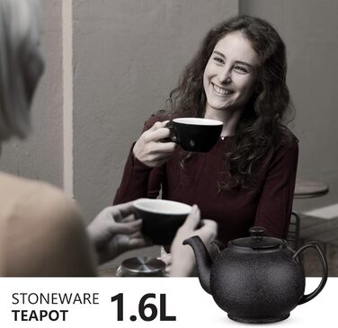 Керамічний чайник Urban Lifestyle LIVERPOOL з ситом із нержавіючої сталі, 1.1 л, чорний