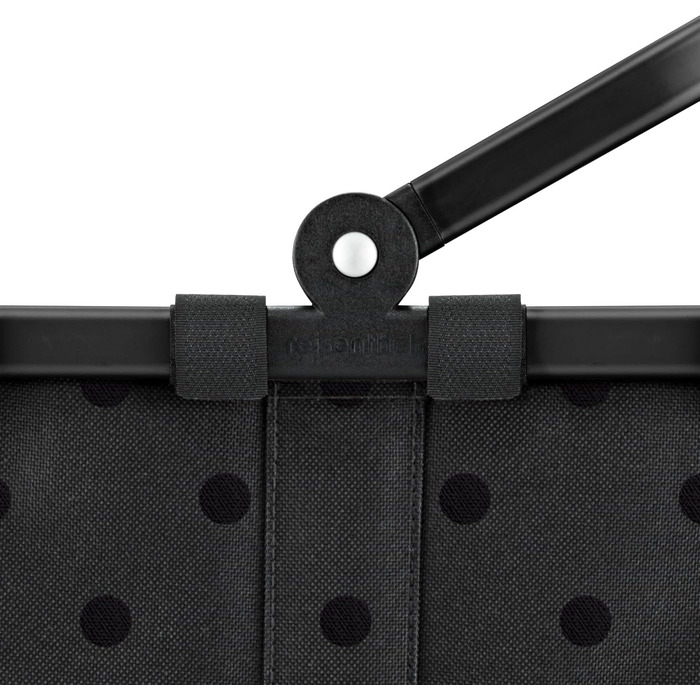 Сумка-шопер Reisenthel CarryBag XS – Стабільний шопер XS формату з практичною внутрішньою кишенею – Елегантний та водонепроникний дизайн (Glossy Dots Black)