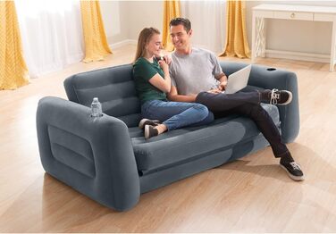 Intex розкладне крісло-ліжко, надувне двоспальне ліжко Queen Size