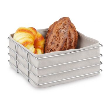 Relaxdays Bread Basket with Fabric Insert
