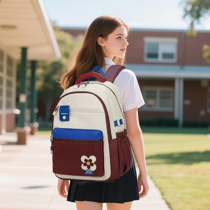 Шкільний рюкзак для дівчинки-підлітка, 2025, для старшої школи, водонепроникний, для ноутбука 15.6