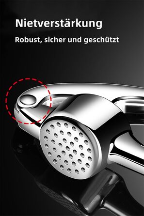 Прес для часнику, кухонний інструмент з зручною ручкою – Ефективний інструмент для отримання часникової пасти – Легко миється Garlic Press
