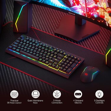 Redragon Комплект ігрової клавіатури та миші BS142 - K515 PRO RGB та M693 PRO, 98 клавіш