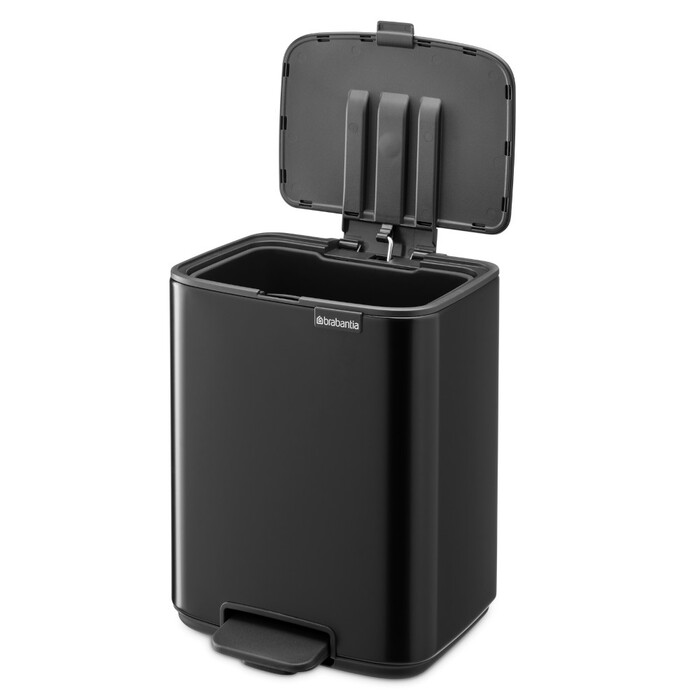 Сміттєвий кошик з педаллю BRABANTIA Bo, 7 л, матовий чорний