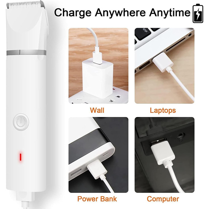 Триммер для собак Pw Trim Pro: тихий, водонепроникний, для догляду за лапами, очима, вухами, обличчям та тілом (набір)