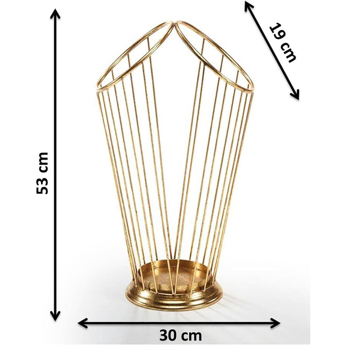 Підставка для парасоль підвійний Kobolo - пофарбоване метал, золото