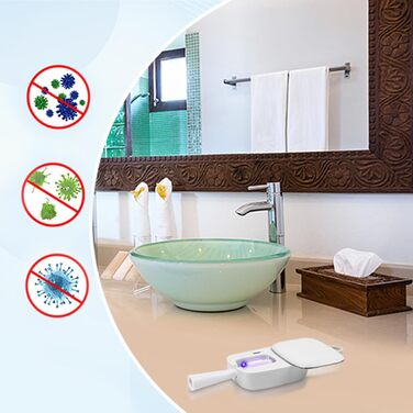 Toothbrush Covers, Portable Toothbrush Holder with Cleaning Light, Rechargeable Travel Toothbrush Box with Holder for Home and Travel or Business Trips (White)