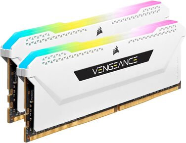 Оперативна пам'ять Corsair Vengeance RGB PRO SL 32GB (2x16GB) DDR4 3200MHz (PC4-25600) C16, 1.35V, Білий