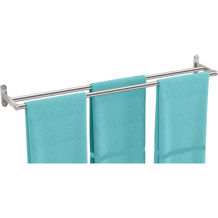 Тримач для рушників YUMORE, подвійний, з нержавіючої сталі, 80 см, для ванної кімнати та кухні