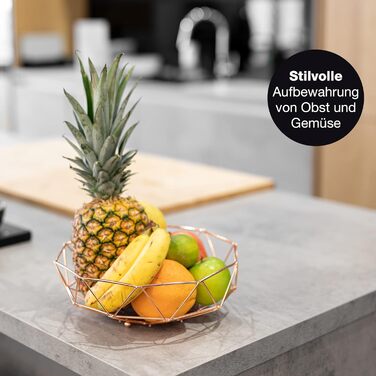 Таця Moritz & Moritz Obstschale Roségold, 27,5 см - фруктова таця з рожевого металу, кошик для подарунків, фруктів, овочів та хліба