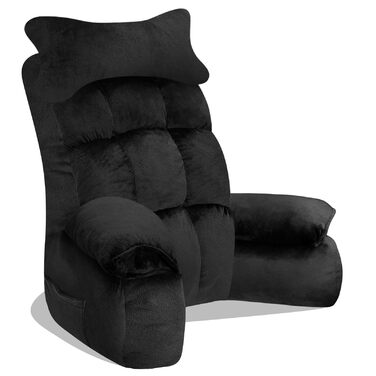 Підлогове крісло-подушка для читання, 65x30 см, чорний колір