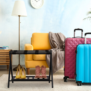 Relaxdays 2-Piece Set Folding Suitcase Stands
