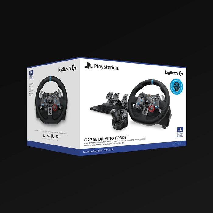 Руль Logitech G29 Driving Force з Force Feedback, 900° обертання, шкіряне покриття, педалі з нержавіючої сталі, сумісний з PS4/PS3/PC/Mac