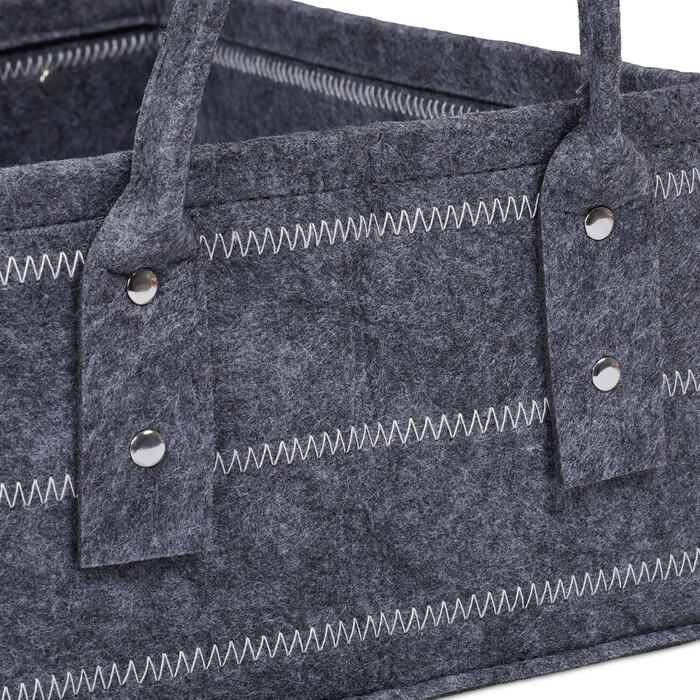 Relaxdays 3-Piece Felt Storage Basket Set